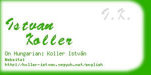 istvan koller business card